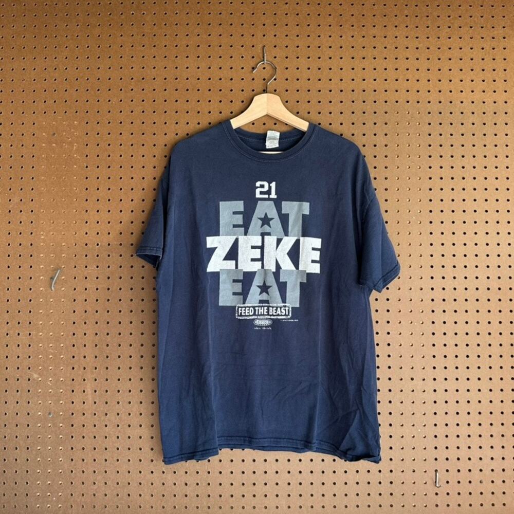 Eat Zeke Eat Ezekiel Elliott Dallas Cowboys T-Shirt Mens XL Navy